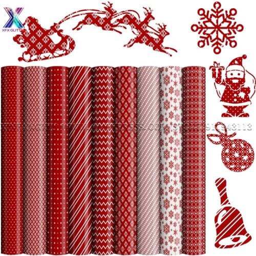 XFX HTV Cricut Vinyl 50CM*25M Christmas Heat Transfer Vinyl HTV Roll Iron on Tshirt Vinyl for Cricut Craft DIY Vinyl Wholesale