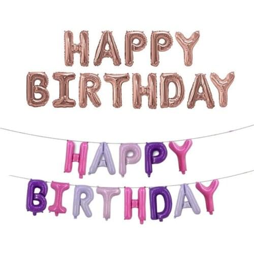 Happy birthday balloons balloons colored gold foil balloons childrens toy wedding party birthday helium balloon party balloon