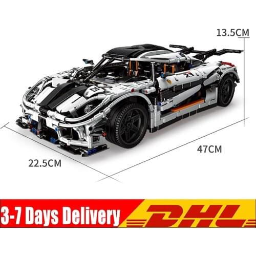 Mould King 13120 High-Tech Koenigsegged Super Racing White Car Fit MOC 4789 Model Building Blocks Bricks Toys for Gifts
