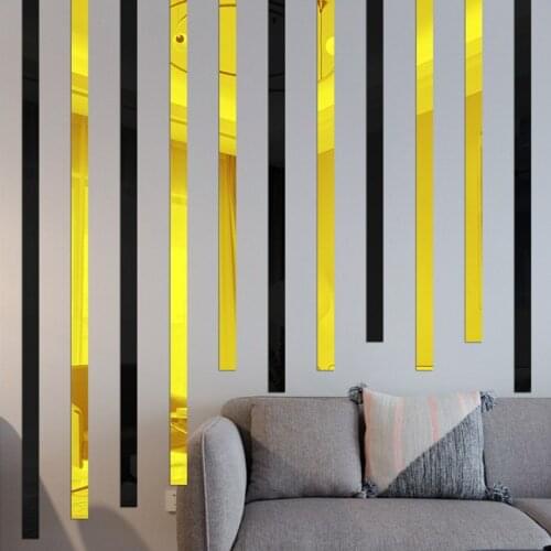 10Pcs 3D Mirror Wall Stickers Acrylic Wall Decorations Living Room Simple Wall Design Mirrored Furniture Sticker Home Decor