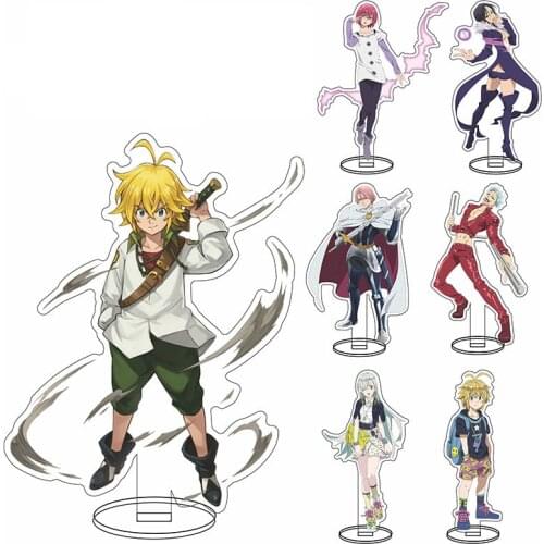 1 Pcs New Anime The Seven Deadly Sins Acrylic Stand Figure Model Plate Meliodas Diane Ban Harlequin Cosplay Desk Decor Toys Gift