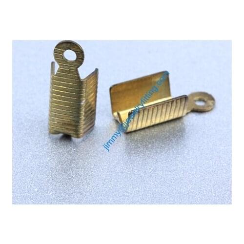 2013 jewelry findings Base metal foldover crimps for cord Chain end caps chain welding die struck shipping free