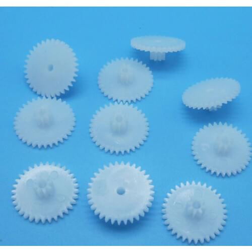 32082B 0.5M Double Wheel Gears Modulus 0.5 32 Teeth + 8 Teeth Plastic Gear DIY Parts Toy Accessories