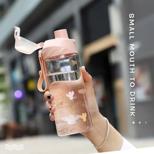 400ml/500ml Korean Version Of Cute And Personalized Cups Fresh Sports Cups Creative Gifts Portable Cup For Students