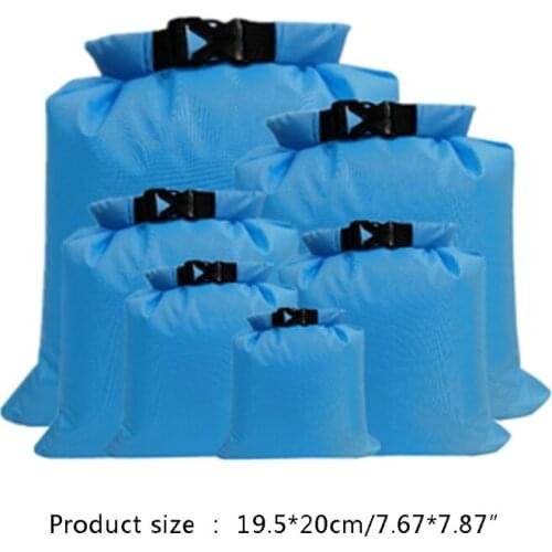 WXTF 6 Pcs Outdoor Waterproof Dry Bags Hiking Canoe Floating Boating Storage Pouch
