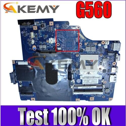 Akemy For Lenovo G560 Laptop Motherboard NIWE2 LA-5752P Main Board HM55 UMA DDR3 with Free cpu