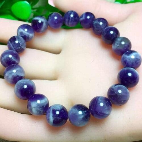 JoursNeige Natural Fantasy Stone Bracelet 10-12mm Beads Bright Color for Women Men Wristband Jewelry Accessories