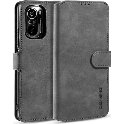 With Card Pocket Leather Flip Case for Xiaomi Poco F3 M3 X3 NFC 10T Redmi K40 Pro Note 10 Pro 9S 9T 9 S Back Cover