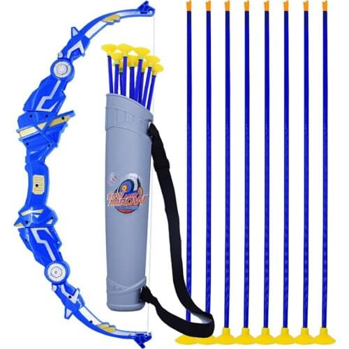 Child Boy Shooting Simulation Bow and Arrow Set Toy Parent-child Interaction Outdoor Role Playing Birthday Gift Foldable Toys