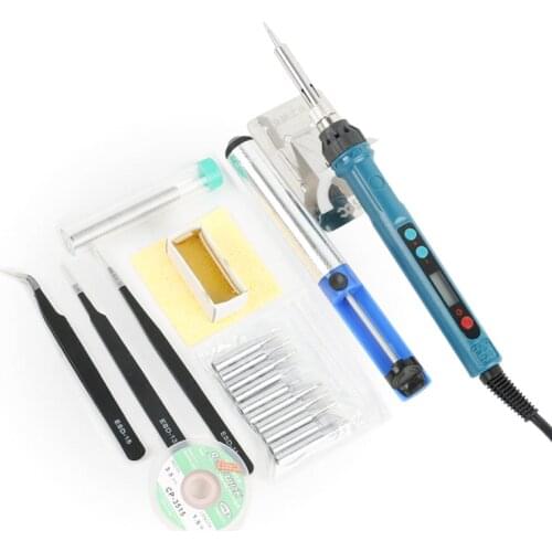 CXG D60/D90/D110 Adjustable Electric Soldering Iron ED Digital Display Sleep Function 220V 60W/90W/110W Repair Kit