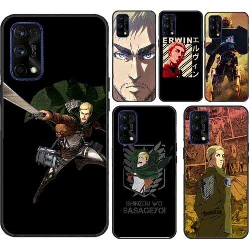 Erwin Smith Attack on Titan For OnePlus 9 Pro 7 8 T Nord 9R Case For Realme C3 C11 C15 C21 GT Neo Q3 6 7 8 Pro Cover