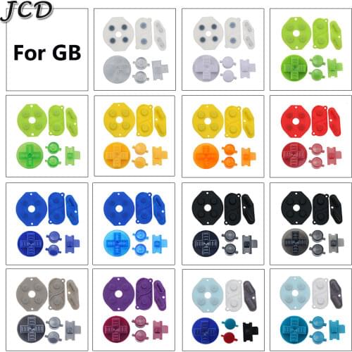 JCD Rubber Conductive D-pad Buttons for GameBoy Classic for GB DMG A B buttons DiIY Button Set Replacement