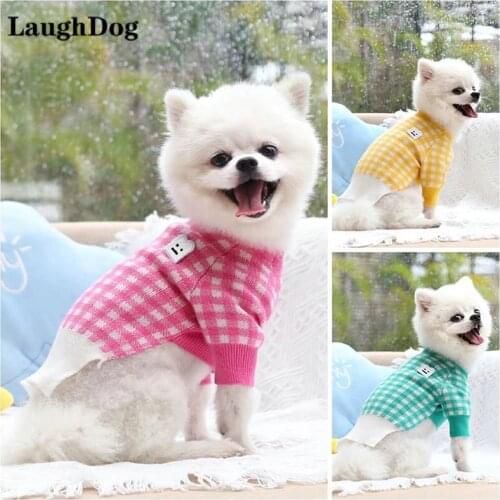 Winter Warm Dog Clothes Pet Sweaters Leisure Shirt Clothes For Small Medium Dogs Cute Pet Clothing Striped Dog Costume Chihuahua