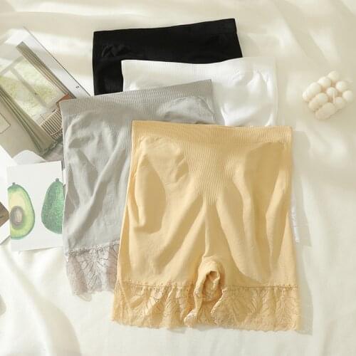 Summer Women Safety Shorts Pants High Waist Girls Boxer Shorts Lace Seamless Anti Chafing Panties Breathable Underwear for Women