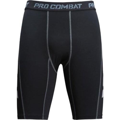 Fitness Men Running Shorts Knee Length Elastic Short Pants Sports Trousers Gym Training Tights Short Pants 2020