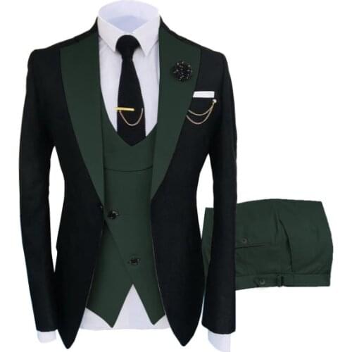 2021 Arrival Groom Wear Slim Fit High Quality Wedding Dress Business Suits Prom Dress Dinner Suits 3Pieces(Jacket+Vest+Pants)