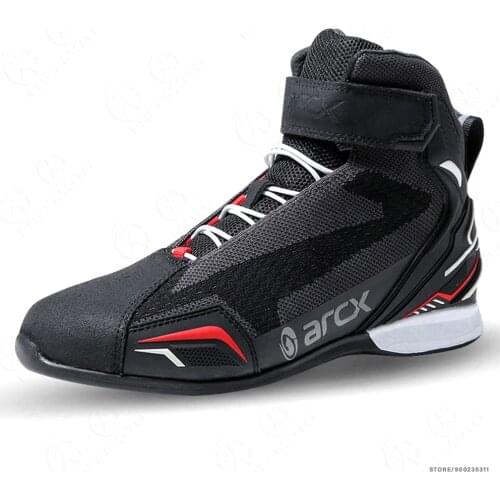 NEW ARCX Motorcycle Racing shoes Moto boot Men Motocross Motorbike Biker boots Chopper Cruiser Touring Ankle Tuning Knob Shoes