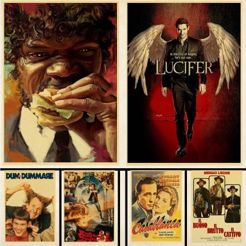 Movies Poster Art Painting Kraft Paper Prints Wall Sticker for Room Decoration Retro poster