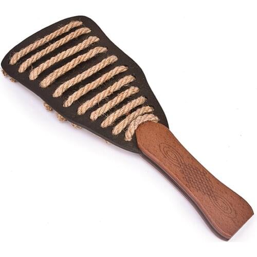 Genuine Leather Bdsm Spanking Paddle Hemp Rope Bondage Whip Bdsm Spanking Flogger Whips And Paddles Adult Sex Toys For Couples