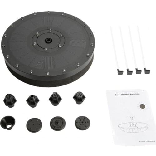 Durable Solar Fountain Energy-saving Floating Fountain Eco-friendly Garden Fountain ABS Bird Bath Water Fountain for Garden