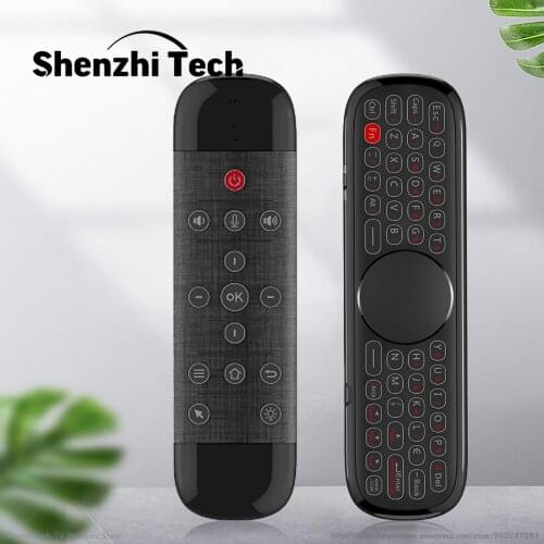 Q40 Anti-Loss Air Mouse Learning Remote Control with Voice Microphone Keyboard Touchpad Backlit USB Wireless for Smart TV Box