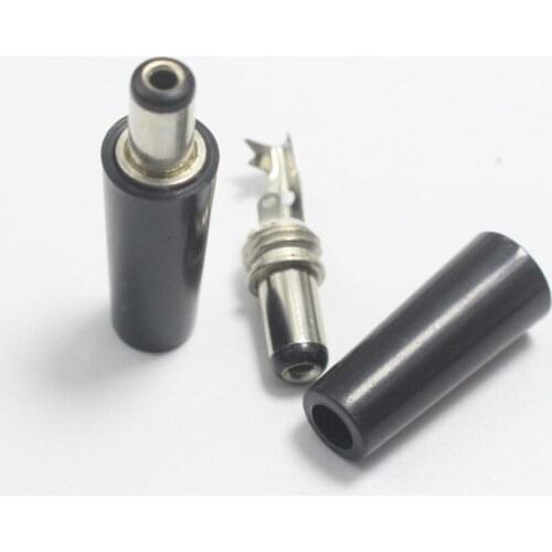 2pcs DC connector 5.5*2.1/5.5*2.5mm nickel plated power male plug adapter DC female jack cable terminals Power wire connector