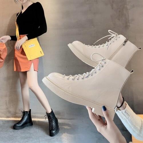2021 Winter Fashion Casual All-match Warm High-top Snow Boots Long Tube Martin Womens SHOES 35-42