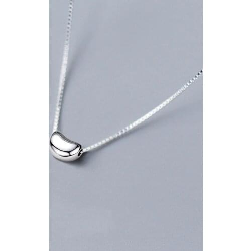 925 Sterling Silver Pea Bead Silver Clavicle Chain Necklace For Women Girls Party Jewelry Gifts Wholesale S-N598