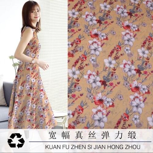 Wide 19 Mmi Silk Stretch Satin Fabric Silky Toning Heavy Silk Dress Pajamas Mulberry Silk Fabric