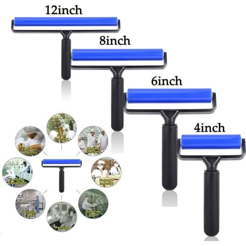 FOSHIO 4/6/8/12'' Silicon Rubber Squeegee Roller Vinyl Wrapping Car Film Scroll Scraper Window Tint Sticker Bubble Cleaning Tool