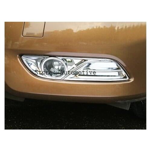 Exterior For Nissan Sylphy Pulsar B17 Sedan Sentra 2012 2013 2014 ABS Front Fog Light Lamp Cover Trim Molding Garnish 2pcs / set