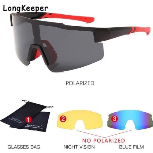 Brand Polarized Sunglasses Vintage Big Frame Road Bicycle Goggles Men Outdoor Sports Driving Shades Sunglasses Mirror Gafas de