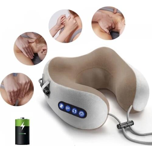 U Shaped Electric Neck Massager Pillow Multi Portable Shoulder Cervical Massager for Outdoor Home Car Relief Relaxing Massage