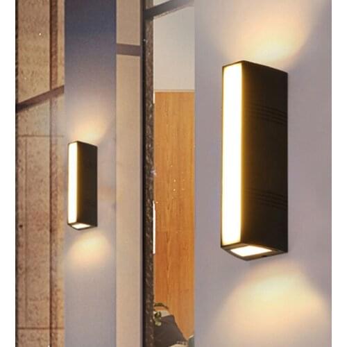 12/18/24W Outdoor Led Wall Light Waterproof Surface Mounted Garden Porch Light Villa Balcony Corridor Front Door Wall Light