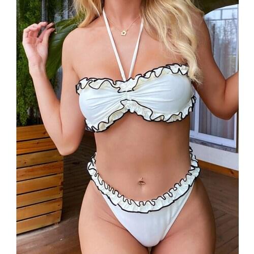 Bandeau Bikini Swimwear Women Two Piece Swimsuit Bathing Suit Biquini Feminino Swimming Suit for Women Maillot De Bain Femme