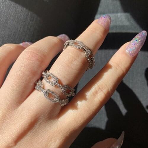 Real Solid 100% 925 Sterling Silver Ring finger Jewelry Luxury Pave Created Diamond Cocktail Wedding Diamond Rings For Women