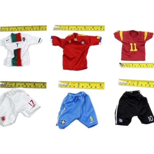 1/6 Scale Figure Soccer Suit Costume Football Star Clothes Fit 12 Inches Action Figure Dolls Scene Accessories Collectible