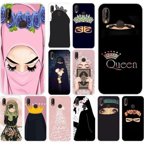 116H Muslim Islamic Gril Eyes Soft Silicone Tpu Cover Case for huawei Nova 3 3i p smart