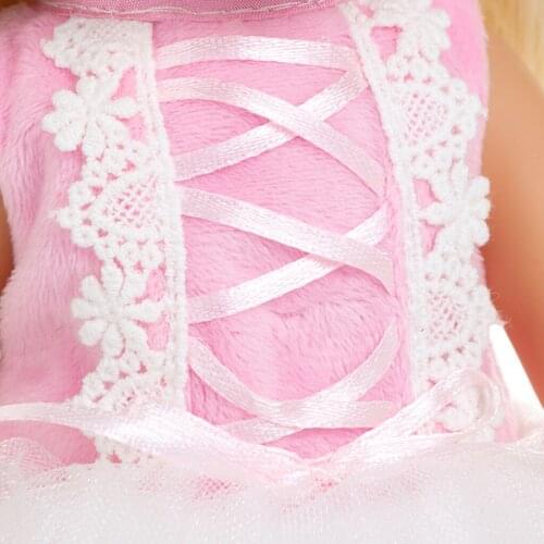 14.5inch Flexible Baby Girl Doll with Pink Skirt Gold Hair Educational Toy