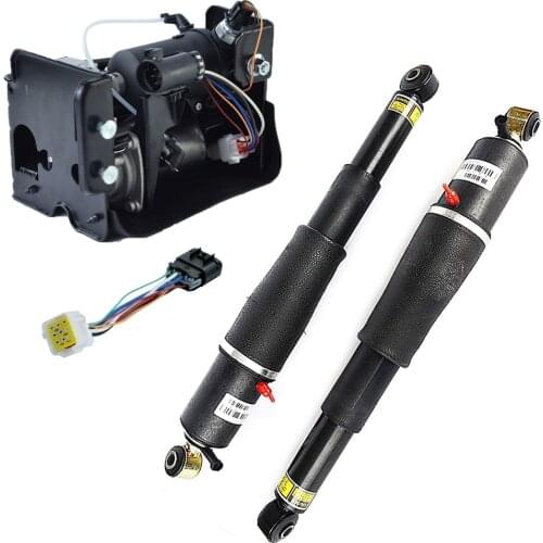 2 PCS Air Suspension Shocks+ Air Compressor Pump for Escalade Suburban Tahoe Yukon 1575626 +19299545
