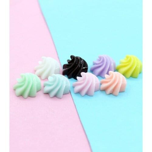 20pcs Colorful Candy Diy Making Supplies Resin Flat Back Craft Charm Scrapbooking Cute Cabochon Embellishments for house toys
