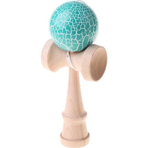 28EC Hot Crack Pattern Paint Toy Bamboo Kendama Best Wooden Educational Toys Kids Toy