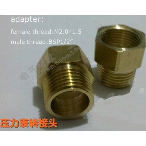 Adapter for tube,Female thread M2.0*1.5 change to BSP 1/2"