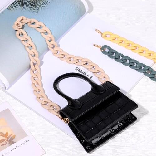 Acrylic Bag Chain Strap Replaceable Detachable Purse Handbag Bag Shining Straps Resin Crossbody DIY Shoulder Bag Accessories