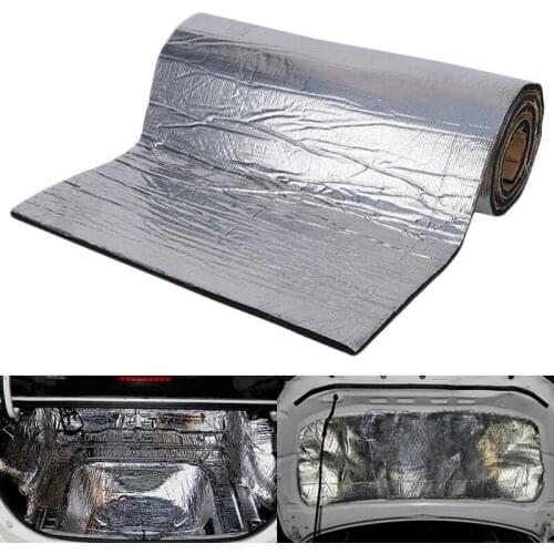 Car Soundproofing Mat Foam Rubber Firewall Mat Sound Insulation Aluminum Foil Noise Heat Thermal Insulation Pad for Van Truck