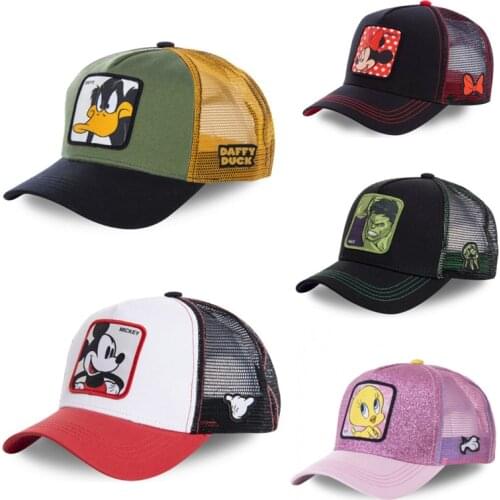 New Brand Disney Minnie Mickey Snapback Cotton Baseball Cap Men Women Hip Hop Dad Mesh Hat Trucker Hat Dropshipping