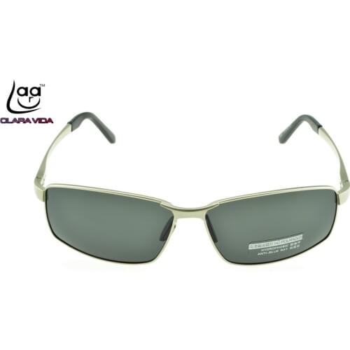 Brand CLARA VIDA Al-Mg Alloy Inner Coating Polarized Sunglasses Mens UV400 Polaroid Sports Driving Outdoor Designer Sun Glasses