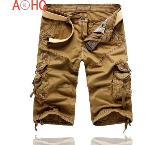 Cotton Cargo Short Pants Casual Mens Short Pants mens Military White black trousers mens large size mens pants loose