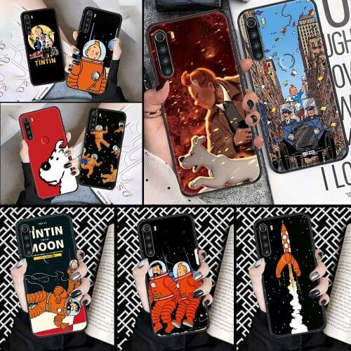 The Adventures of Tintin Phone case For Xiaomi Redmi Note 7 7A 8 8T 9 9A 9S 10 K30 Pro Ultra black pretty hoesjes tpu prime art