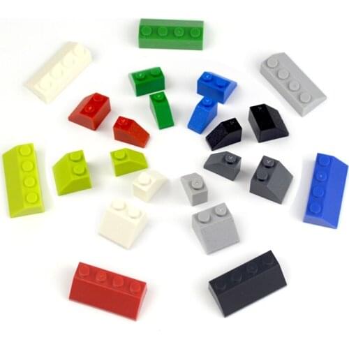 DIY Sloping Building Blocks Slope Thick Bricks 1*1 1*2 1*4 Dot multiple colors Beveled classic parts Compatible All Brands